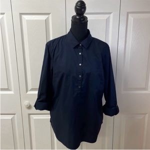 Talbots Navy Blue Blouse